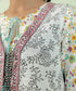 Women's Pret Khaddar Block Printed White Women's Waistcoat